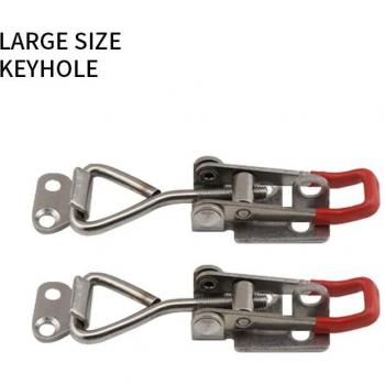 2pcs Lever Handle Lock Hasp for Cabinet Boxes
