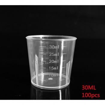 30ml Plastic Measuring Cups with Scales - 100 Count