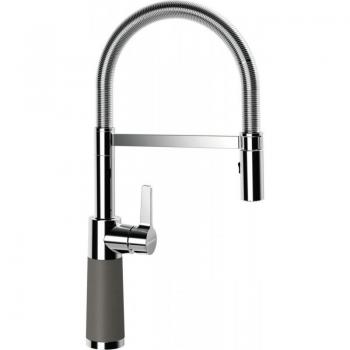 Küchenarmatur SCHOCK SC-550, Festauslauf, Strahl-Brause, Rückflussverhinderer, Schwenkbereich 150°
