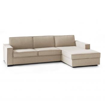 Divano Ametrino Con Penisola – 100% Made in Italy, beige, 280x95h90