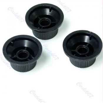 1 Volume 2 Tone Knob Button Electric Guitar Potentiometer Cap Hat for FD ST Black
