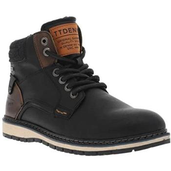 Bottines homme en cuir vieilli avec doublure chaude