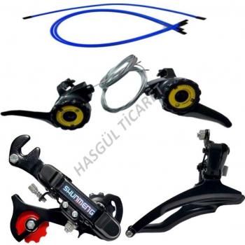 Hsgl Blue Bicycle Gear Shift Lever Kit