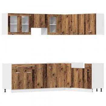 LegnoLyon 11 unità di armadi cucina in vecchio legno