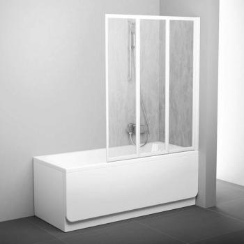 Schermo da Bagno Pieghevole, 3 Sezioni, Bianco 130x140 cm - Ravak Supernova