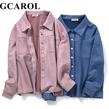 GCAROL Women's Thick Velvet Coat