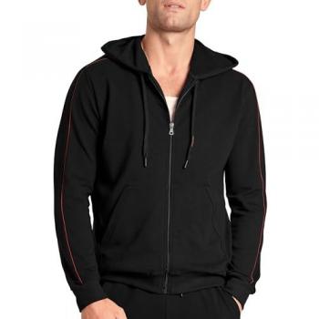 CALIDA Remix Basic Loungejacke Schwarz S Herren mit Kapuze
