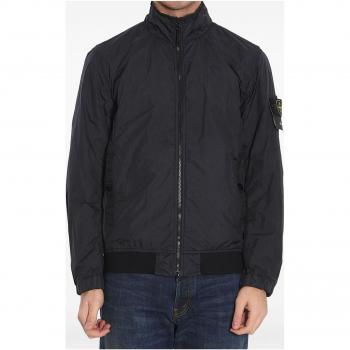 XL Black Stone Island Mens Nylon Zip Blouson with Badge