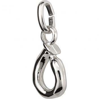 Charm en plata de ley letra O pequeña