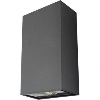 Lampada da parete esterna Matel 6W LED neutra rettangolare IP54