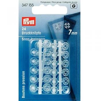 Prym Sew-On Snap Fasteners Plastic White 2 x 1 x 1 cm