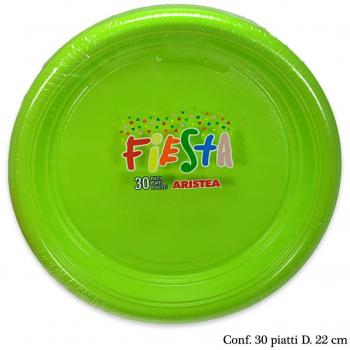 ARISTEA PIATTO UNICO VERDE MELA 30PZ
