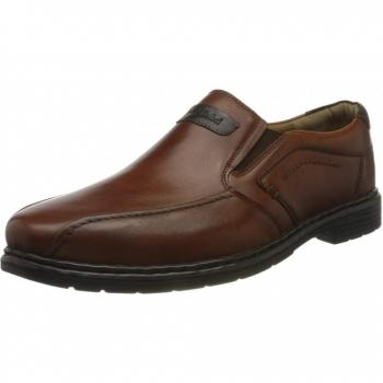 Mocasín de Piel Nappa con Cierre Elásticos Pla Cognac Kombi