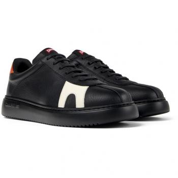 Camper para hombre. K100743-041 Zapatillas de piel Runner K21 negro (44), Plano, Cordones, Casual, Sostenible, Camper outlet 2024