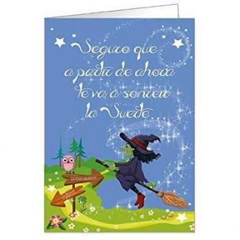 Postal Arguval Super Suerte 300 Gr Con Relieve Holografía Y Purpurina 24x35 Cm