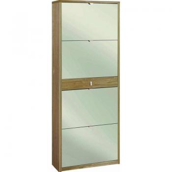 Zapatera Moderna 4 Puertas con Espejo y Cajón