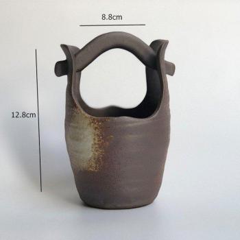 Retro Japanese Stoneware Vase, Ceramic Hydroponics Plant Holder – Simple Home Decor