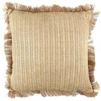 Coussin 40x40 cm Raphia avec franges