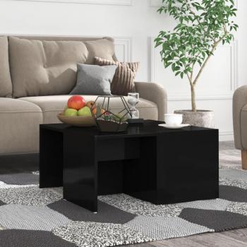 Couchtische 4 Stk. Hochglanz-schwarz 33x33x33 Cm Spanplatte