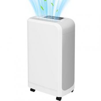 Deumidificatore HOMCOM 12L al Giorno, Capacità Serbatoio 2,5L – White