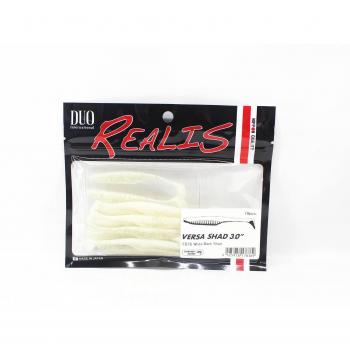 Deze namen zijn equivalent aan de oorspronkelijke naam en bevatten alleen product-specifieke informatie zoals merknaam (Duo), type (Soft Lure Versa Shad of Versa Shad), afmetingen (3 inch, 7,6cm, of 2,1g), kleur/patroon (Wit Rug), en aantal 