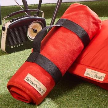Slumberdown Unwind Outside Picnic Blanket, Waterproof, 160x200 cm, Burnt Orange