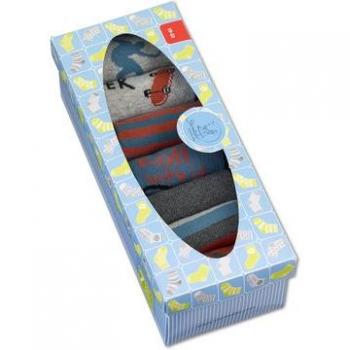 Lot de 7 socquettes en coton bleu moyen