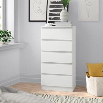SquareBoxx Fairfield 5‑Drawer Chest – Matte Finish