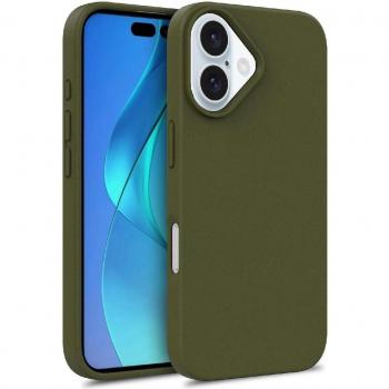 Zelený silikonový obal pro iPhone 16 PRO MAX 6.9 LUX EKO MagSafe