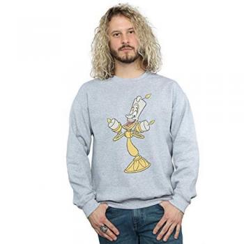 Sweat Disney La Belle et la Bête Lumière délavé XXL gris