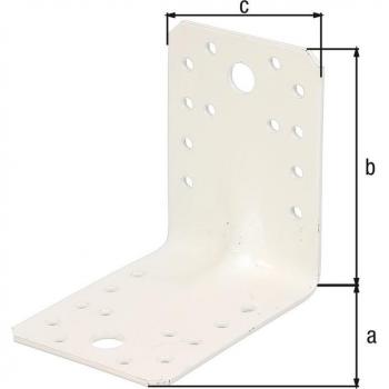 Équerre renforcée plastifiée blanche 90x90x65