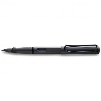 LAMY AL-star Füllhalter 071 - Schwarzer Füller aus Aluminium mit durchsichtigem Griff und Stahlfeder - Federstärke F