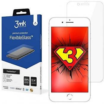Cristal Templado Flexible 3MK para iPhone 7 / 8 / SE 2020 con Marco Blanco