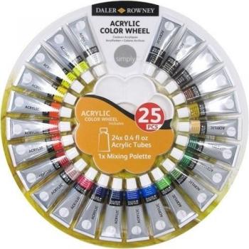 RUEDA COLORES ACRILICOS 24UND+PALETA