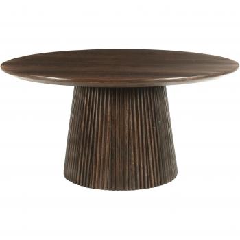 Mesa de Centro Ronda 80x80 – Tallo de Mango y Nogal Natural