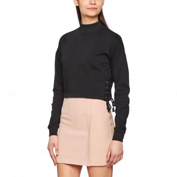 Sudadera Urban Classics Cuello Redondo para Mujer, Negro (Black 7), L