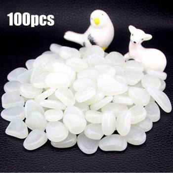 100pcs Glow-in-the-Dark Pebbles