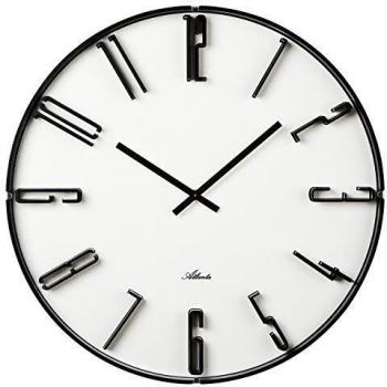 Atlanta 4473/0 Wanduhr Quarz Analog Creme-farben