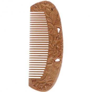 Peach Wood No-Static Hair Comb