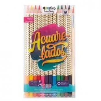 Lapices de colores acuarelables largos x12 unidades