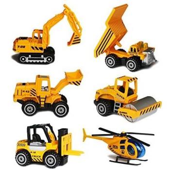 Set Sanlebi Carri Cantiere con Scavatore e Veicoli in Lega