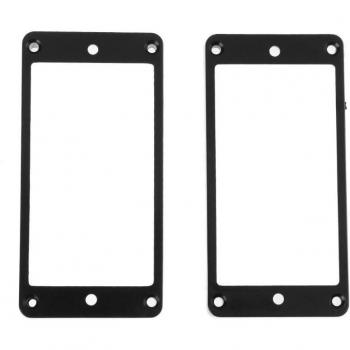 2pcs Curved Plastic Humbucker Pickup Frames for Electric Guitar - Black & White