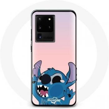 Samsung Galaxy S20 Ultra Stitch Case - Pink Background with Nose Up