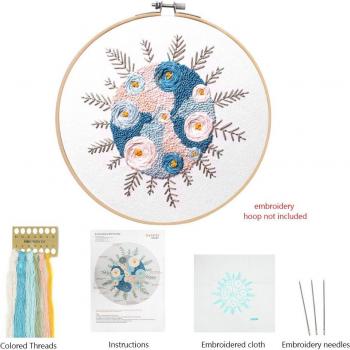 Floral Cross Stitch DIY Kit