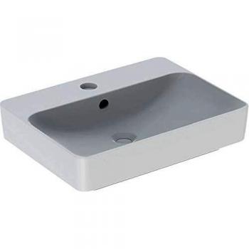 Vasque optez Geberit VariForm, 600x450 mm, avec overloop et kraangat, couleur blanche, référence 500.780.01.2