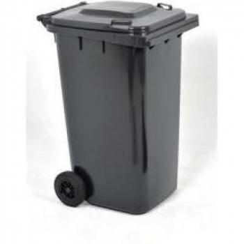 Slingsby Container - Refuse 240 Litre 2 Wheeled Black + Black Lid
