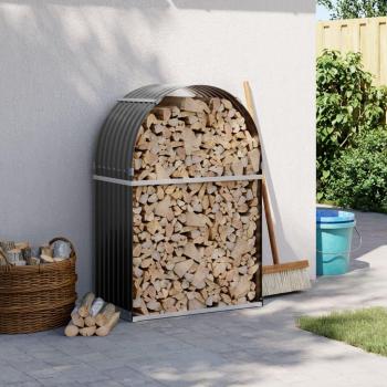 VidaXL Firewood Holder Anthracite 80x45x120 cm Galvanised Steel