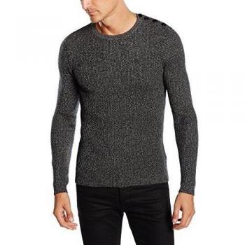 Jack & Jones jjprADAM KNIT CREW NECK-Suéter Hombre, Gris