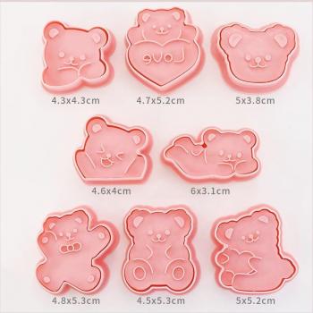 Moule à biscuits ours de dessin animé, 8 pièces