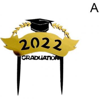 2022 Grad Congratulation Acrylic Cake Topper for College Celebration Party Decorations